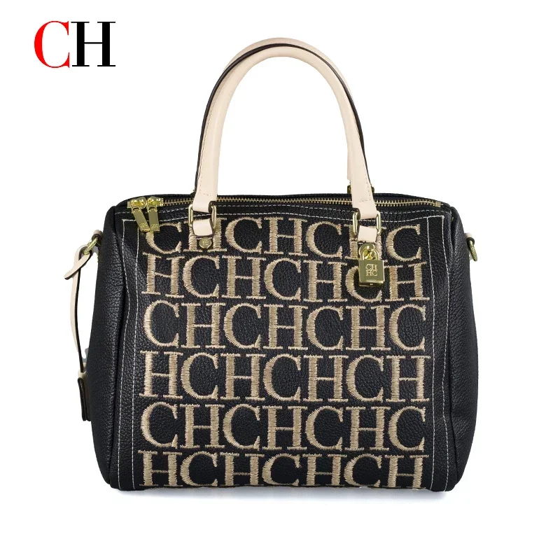 Embroidery Removal - Torba Boston z haftowanymi literami CH,