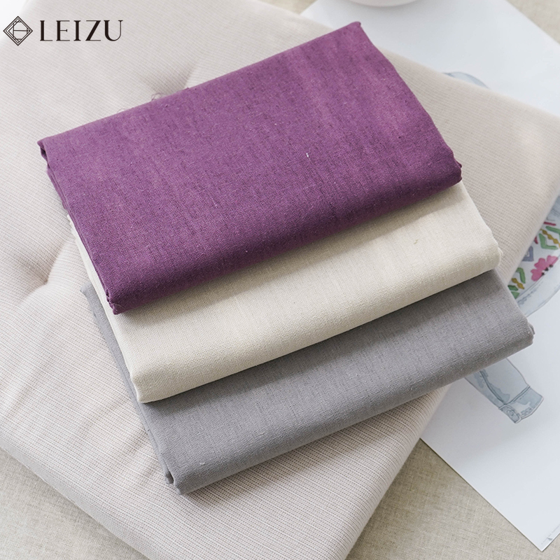 Linen Fabric Natural - 0.5/1/2 jarda jednokolorowa bawełniana tkanina lniana