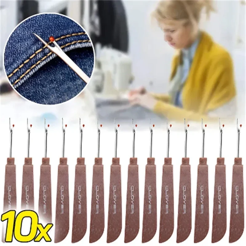 Embroidery Removal - 1/10Pcs Stalowy obcinak do nici Drewniany