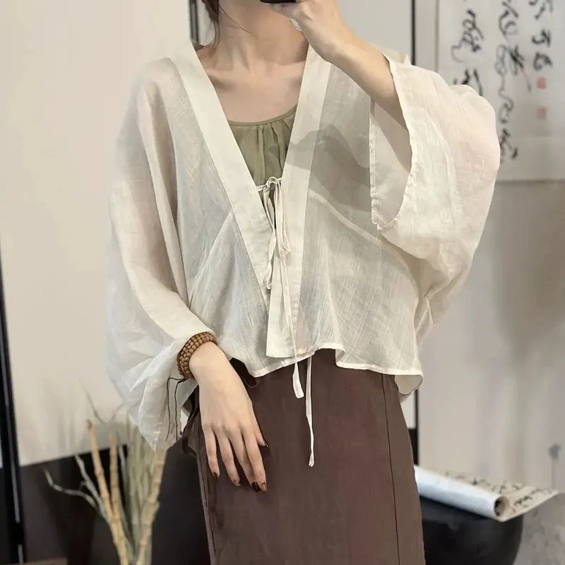 Kardigan z cienkiej bawełny i  – Linen Fabric Natural recenzja i cena
