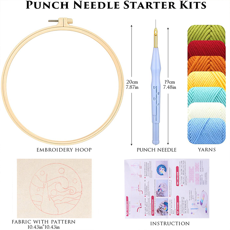 Zestawy do haftu punch needle  – Embroidery Daisy Flower recenzja i cena