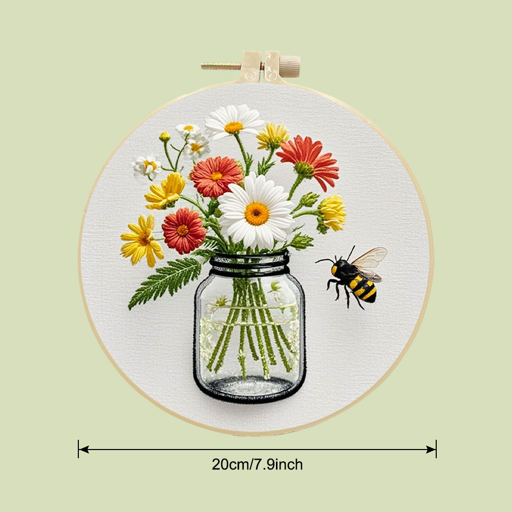 1 SZT. Zestaw do haftu DIY, kw – Embroidery Daisy Flower recenzja i cena