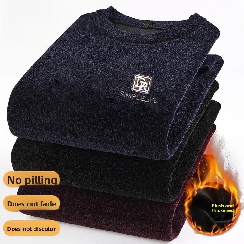 Męski sweter casualowy, jednoc – Embroidery Font recenzja i cena