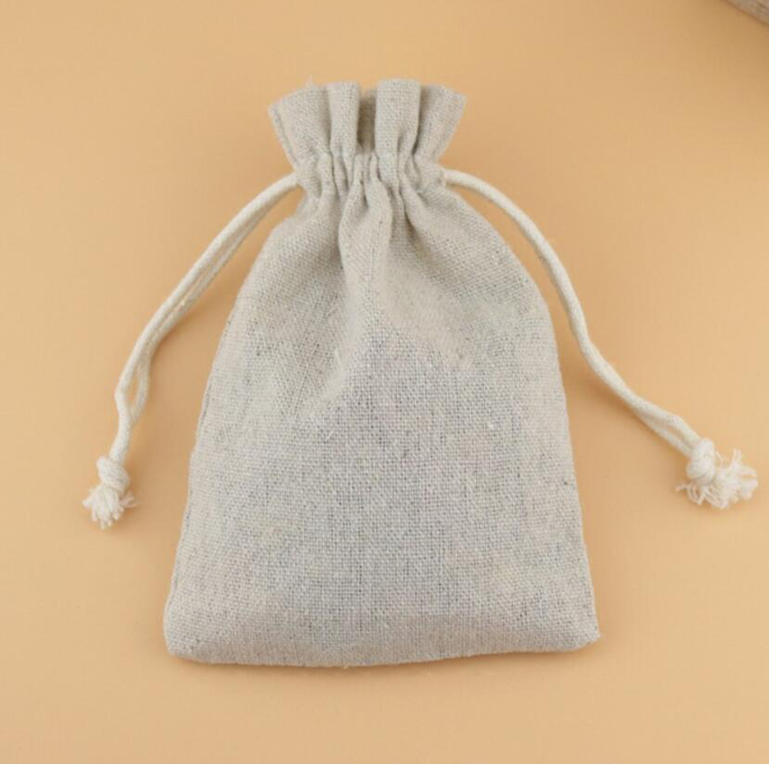 50 szt. Lniane torby ze sznurk – Linen Fabric Natural recenzja i cena