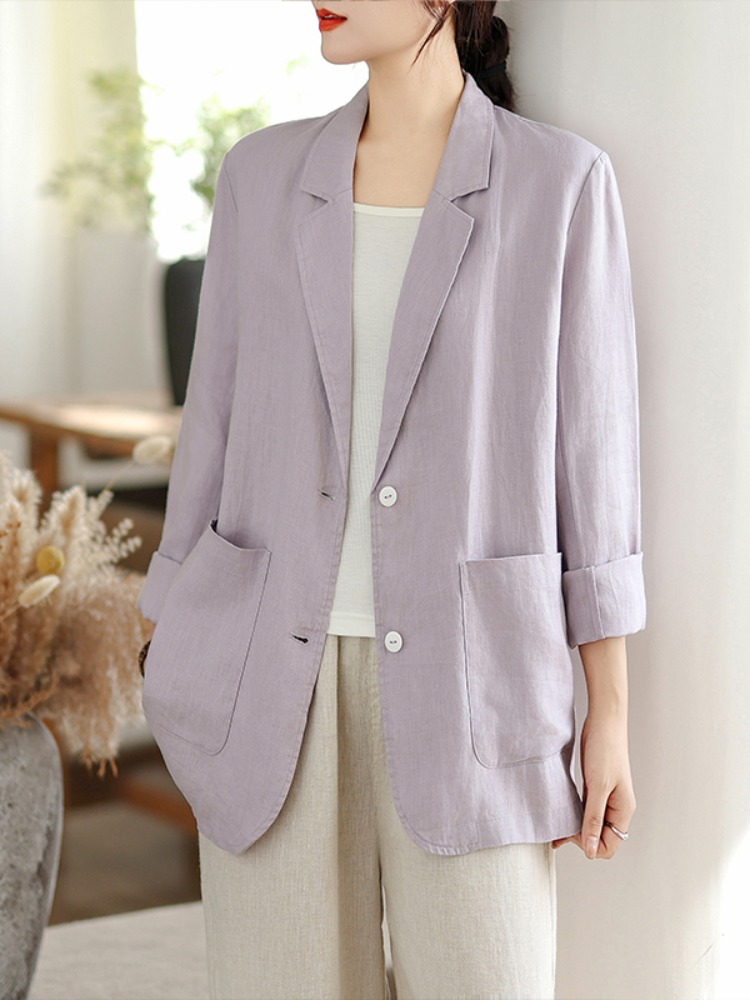 Damska marynarka/kardigan z dł – Linen Fabric Natural recenzja i cena