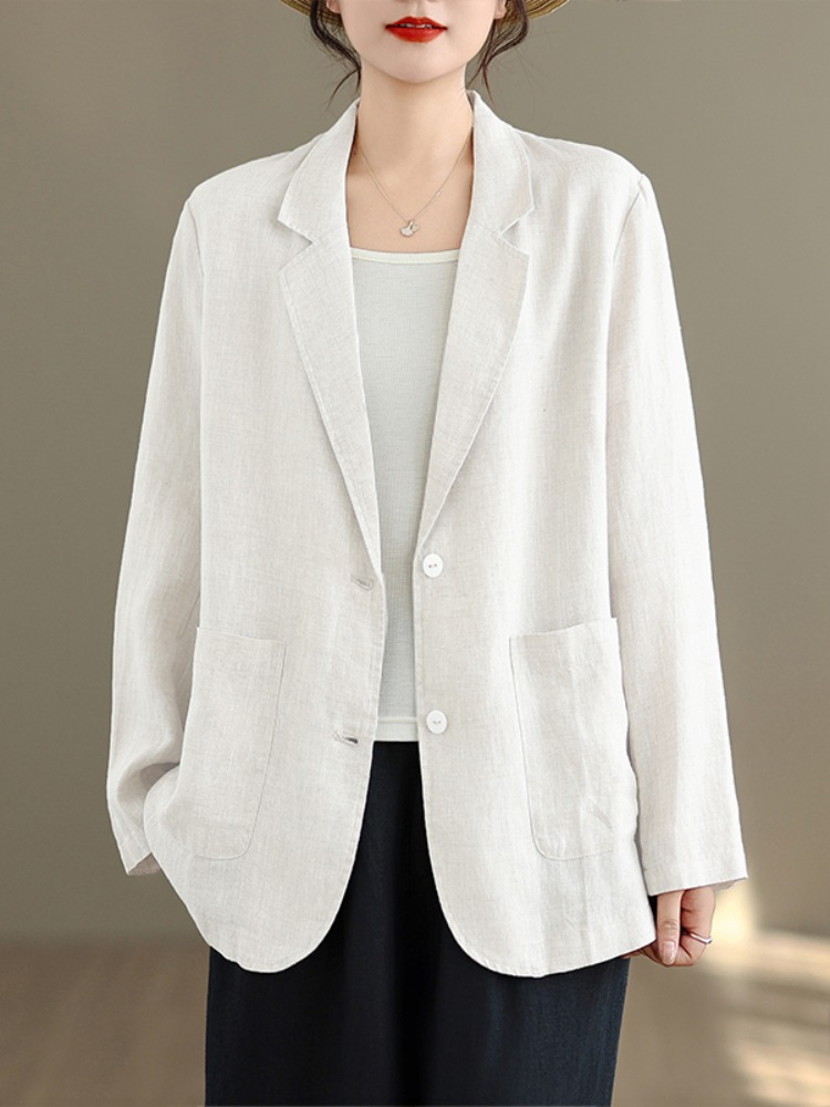 Damska marynarka/kardigan z dł – Linen Fabric Natural recenzja i cena