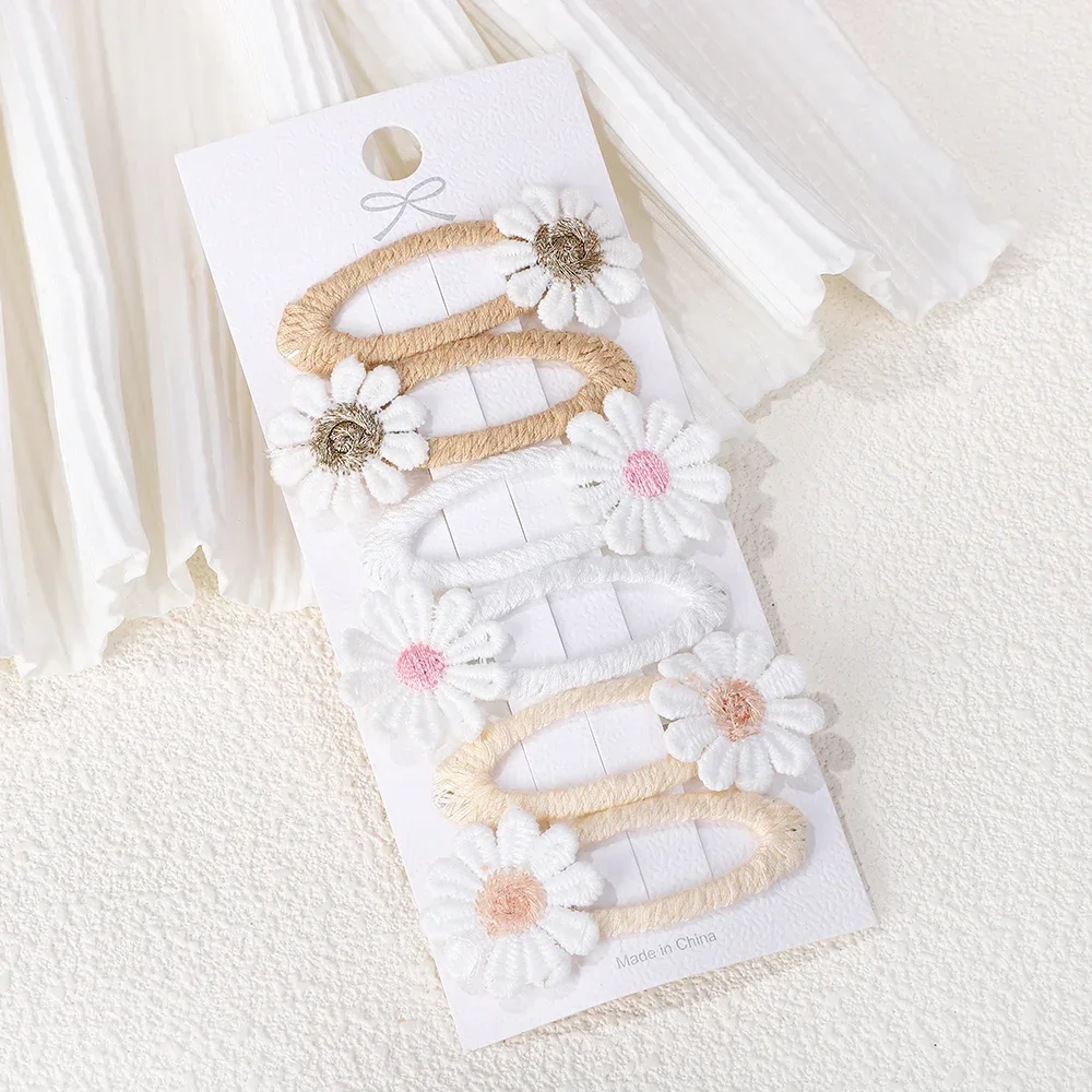 6 SZTUK Uroczych Spineczek do  – Embroidery Daisy Flower recenzja i cena