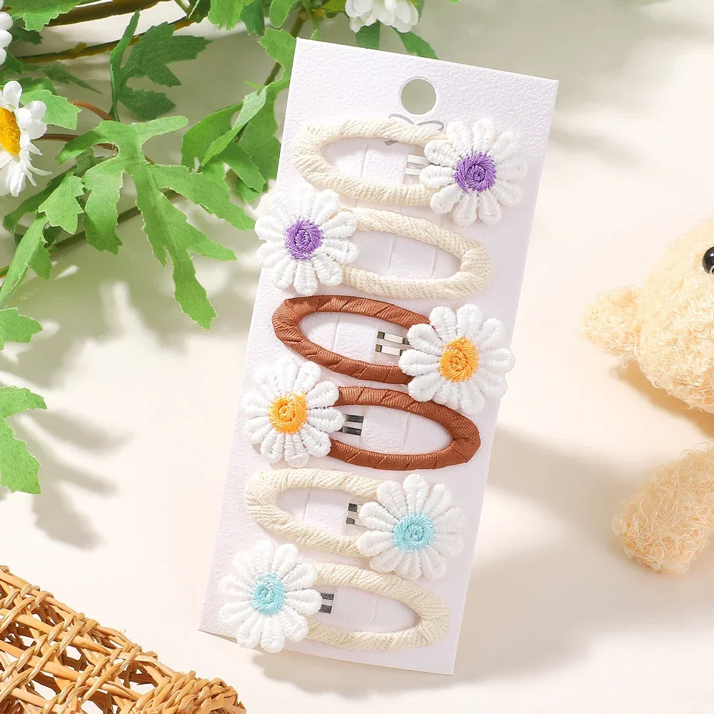 6 SZTUK Uroczych Spineczek do  – Embroidery Daisy Flower recenzja i cena