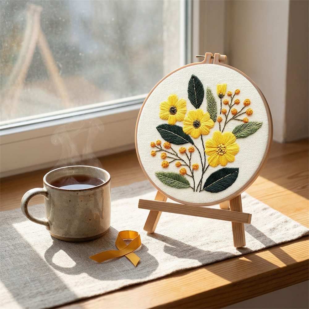 Zestaw do haftowania DIY MomoA – Embroidery Daisy Flower recenzja i cena